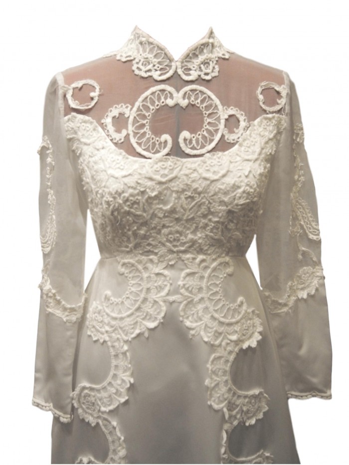 Long Sleeve Ornate Vintage Wedding Dress | Adelaide | Vintage Aisle