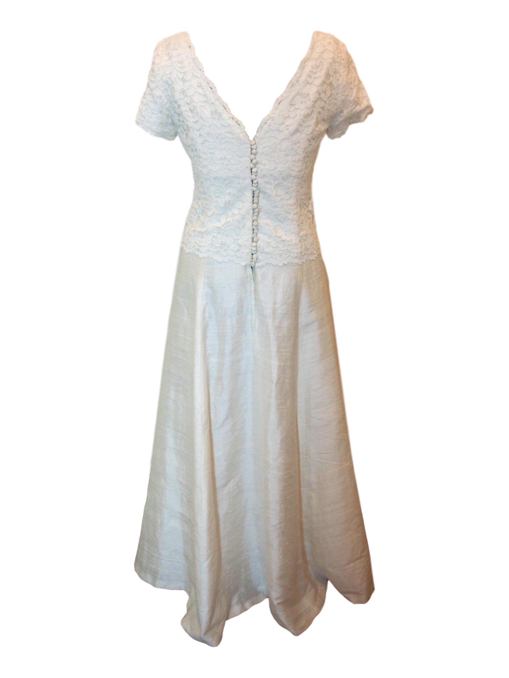 Raw Silk Vintage Wedding Dress | Bertie | Vintage Aisle